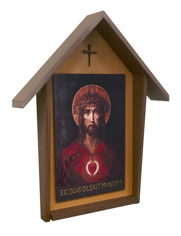 For God So Loved the World Deluxe Poly Wood Outdoor Shrine