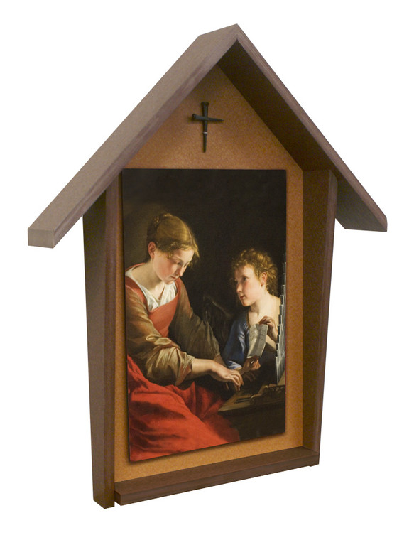 St. Cecilia Deluxe Poly Wood Outdoor Shrine