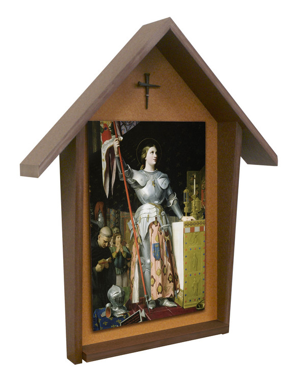 St. Joan of Arc Deluxe Poly Wood Outdoor Shrine