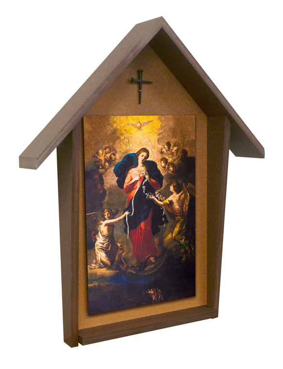 Mary, Undoer of Knots Deluxe Poly Wood Outdoor Shrine