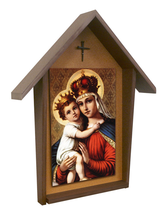 Our Lady of Good Remedy Deluxe Poly Wood Outdoor Shrine