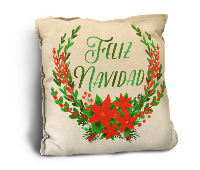 "Feliz Navidad" Rustic Pillow