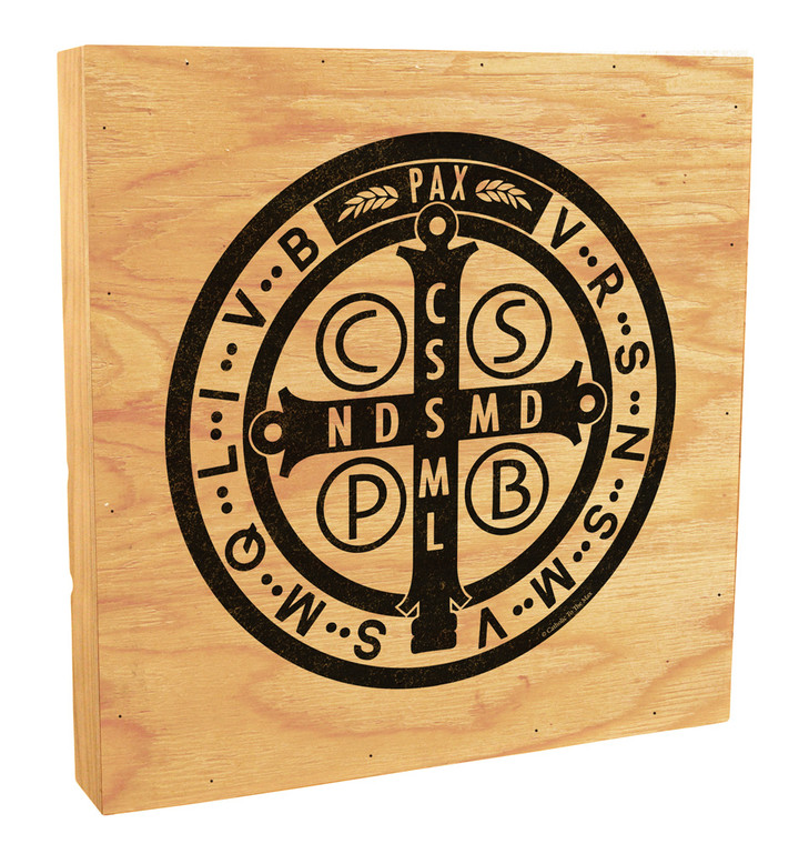 Benedictine Medal Rustic Box Art 