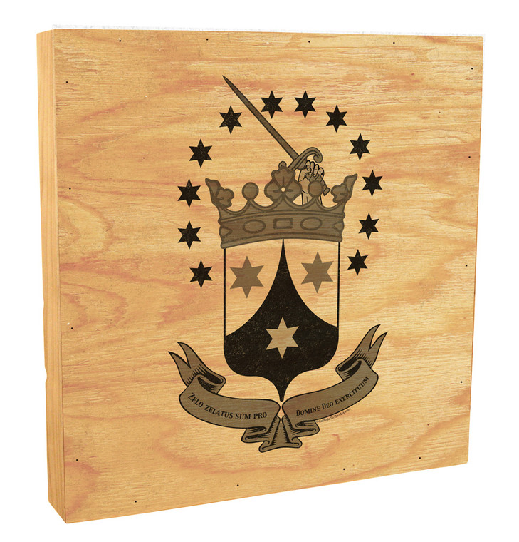 Ancient Carmelite Crest Rustic Box Art 