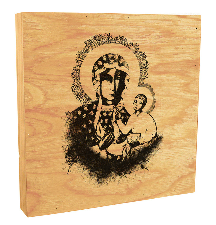 Our Lady of Czestochowa Rustic Box Art 