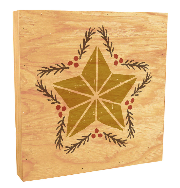 Vintage Star Rustic Box Art 