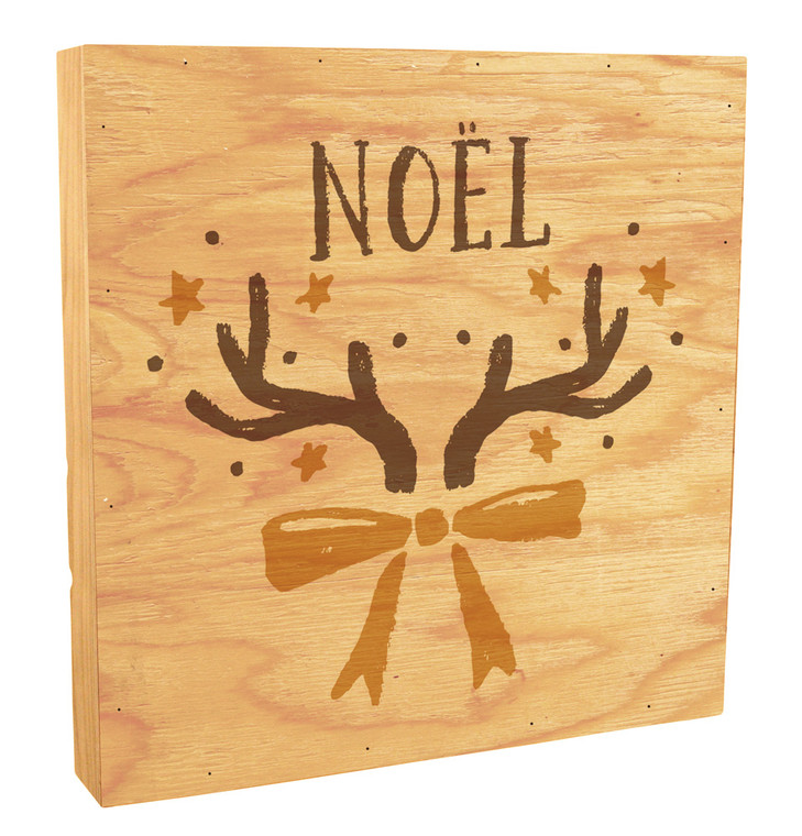 Vintage "Noel"  Rustic Box Art 