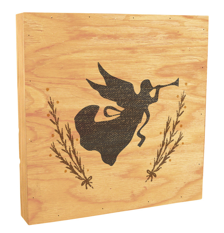 Angel with Trumpet Rustic Box Art 