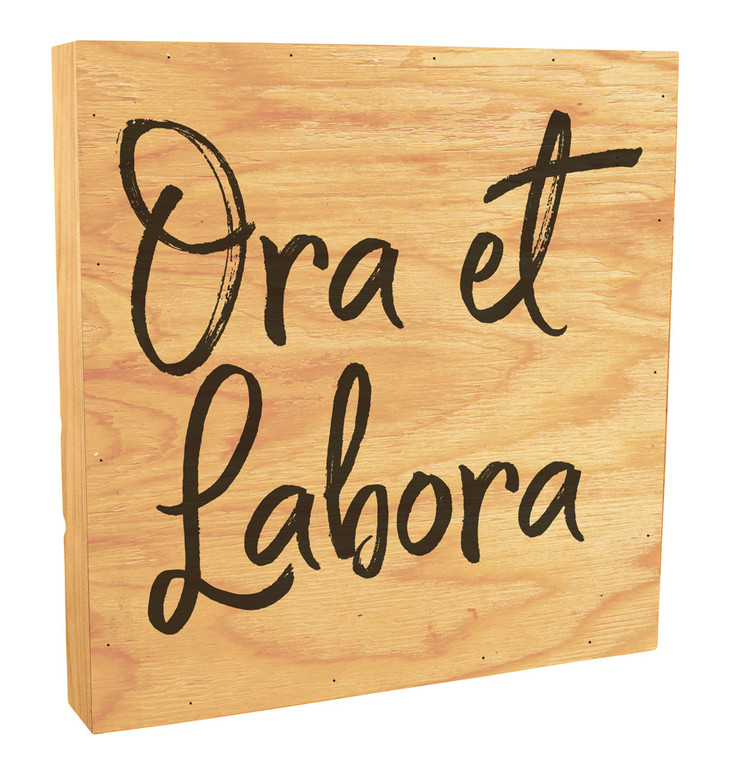 "Ora et Labora" Rustic Box Art 