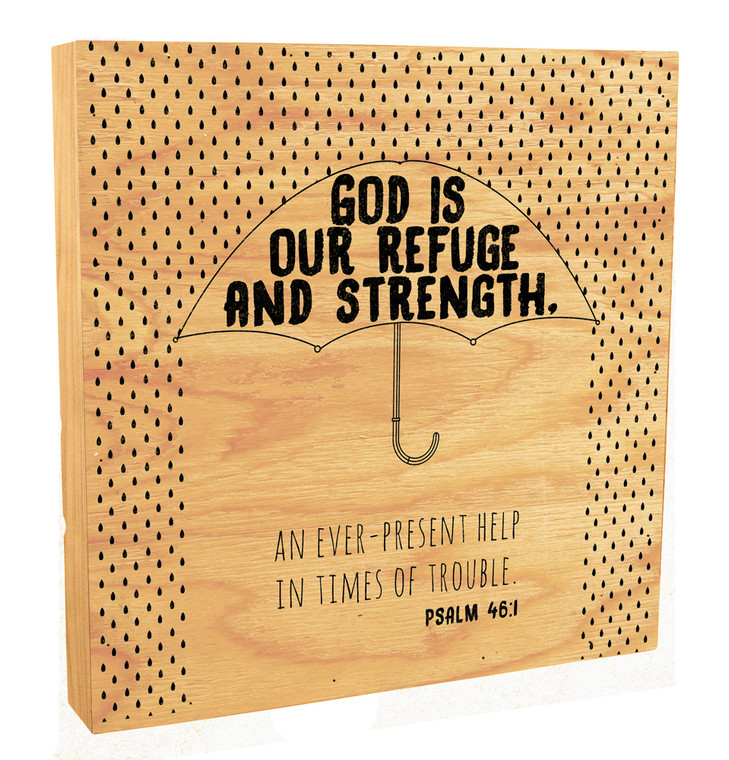 "God Is Our Refuge" Rustic Box Art 