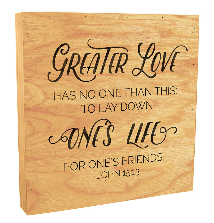 "Greater Love Has No One Than This" Rustic Box Art 