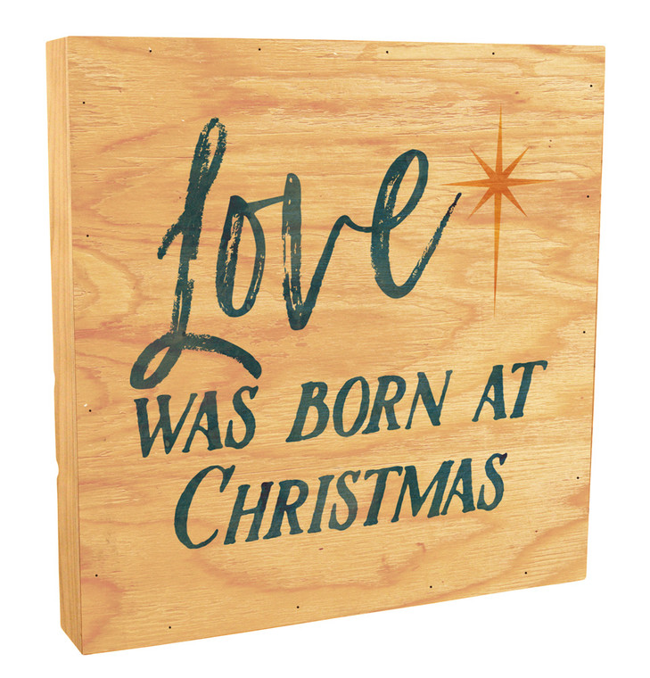 Love Was Born Rustic Box Art 