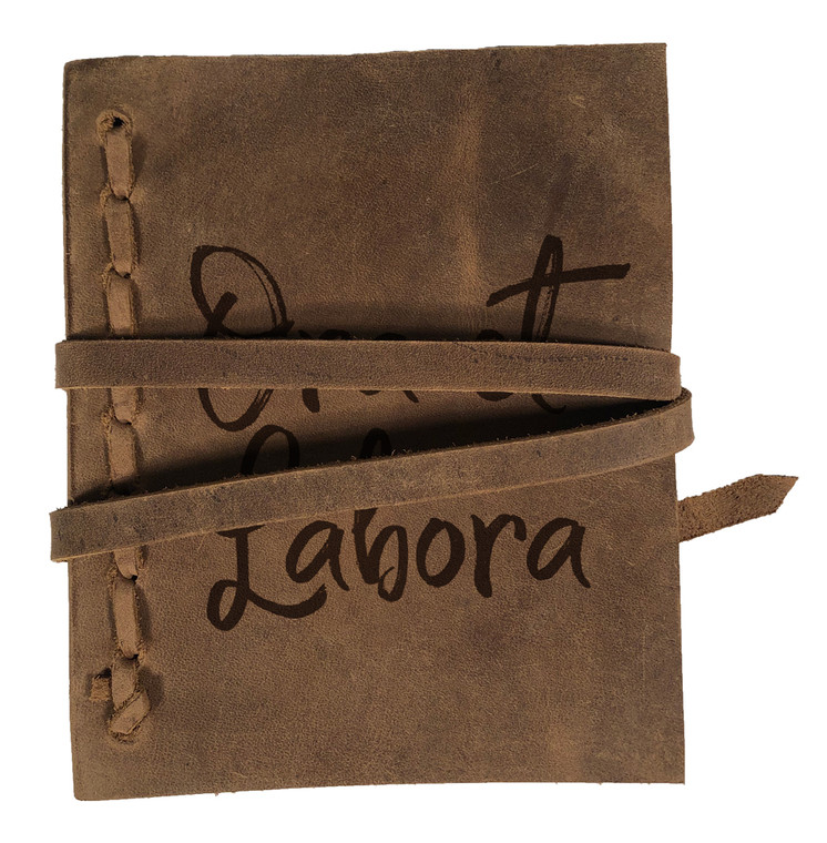"Ora et Labora" Rustic Leather Journal