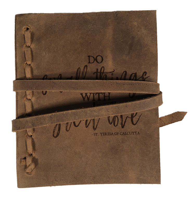 "Do Small Things" Rustic Leather Journal