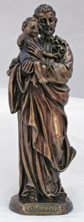 St. Joseph with Child Bronze Statue