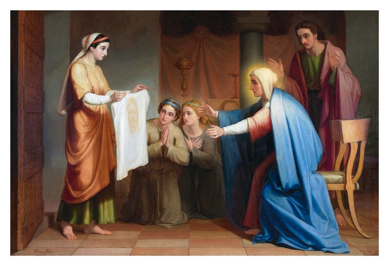 Veronica Presenting Her Veil to Mary and John Print