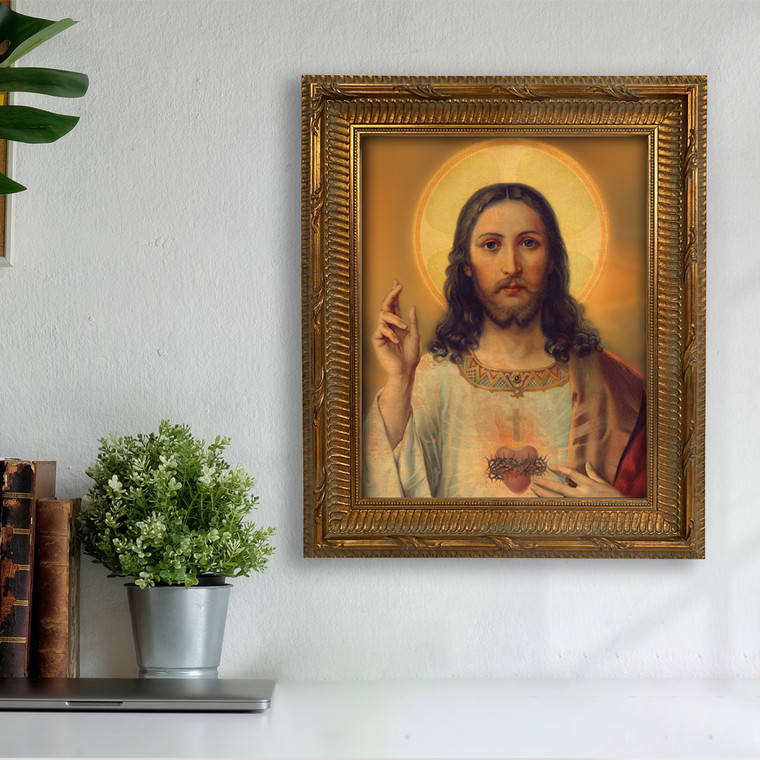 Antique Sacred Heart in Assorted Frames (OUTLET SALE)