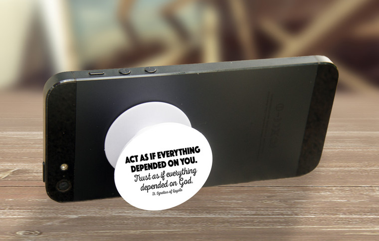 "Act As If" Pop-Up Phone Holder