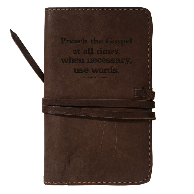 "Preach the Gospel" Rustic Leather Journal Cover