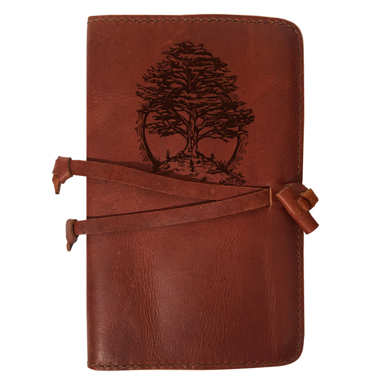 CORAGGIO Cedar of Lebanon Rustic Leather Journal Cover