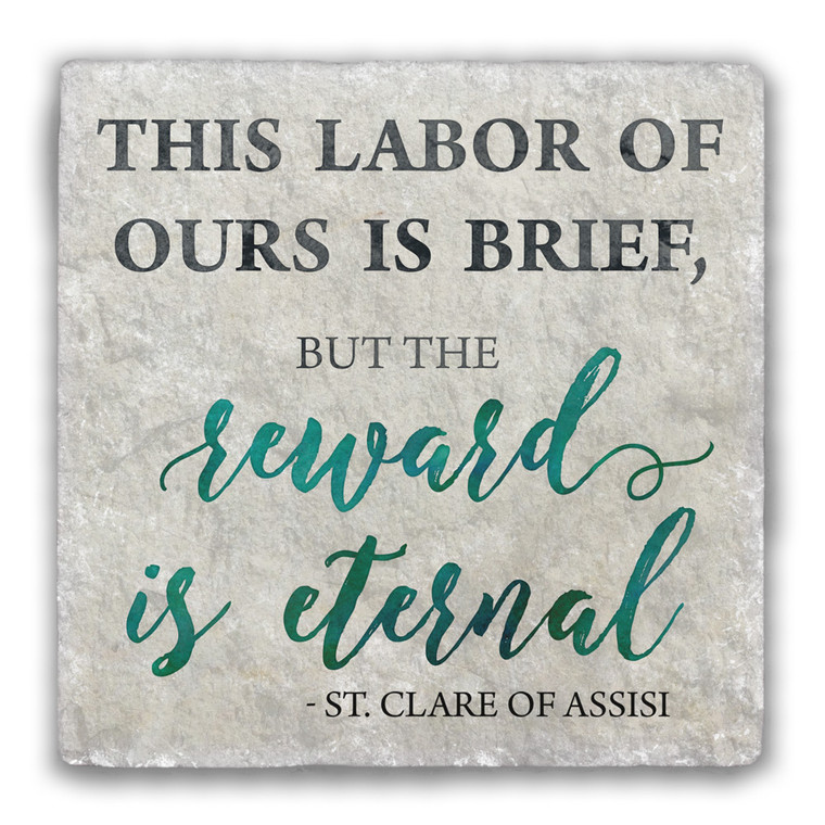 "This Labor" Tumbled Stone Tile