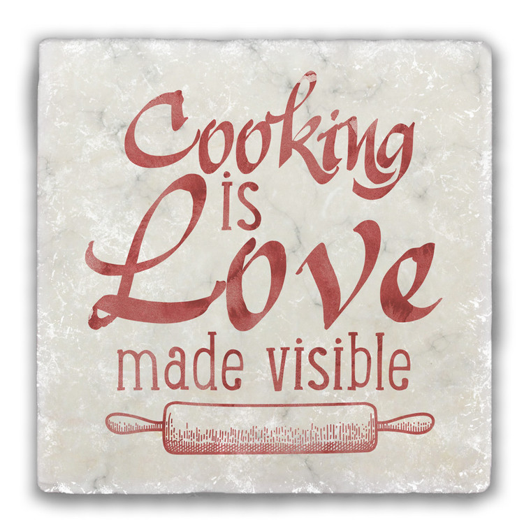 Cooking is Love Tumbled Stone Tile