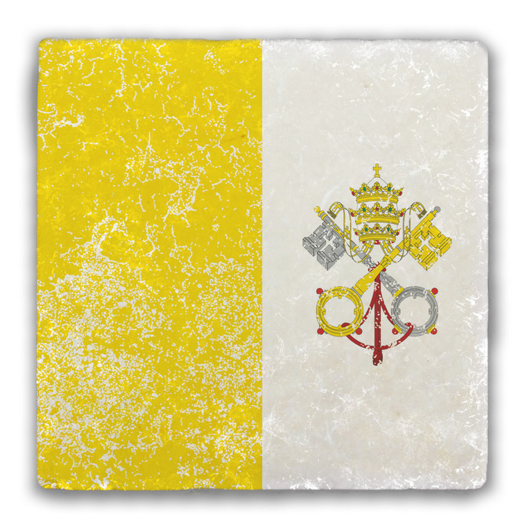 Vatican Flag Tumbled Stone Tile