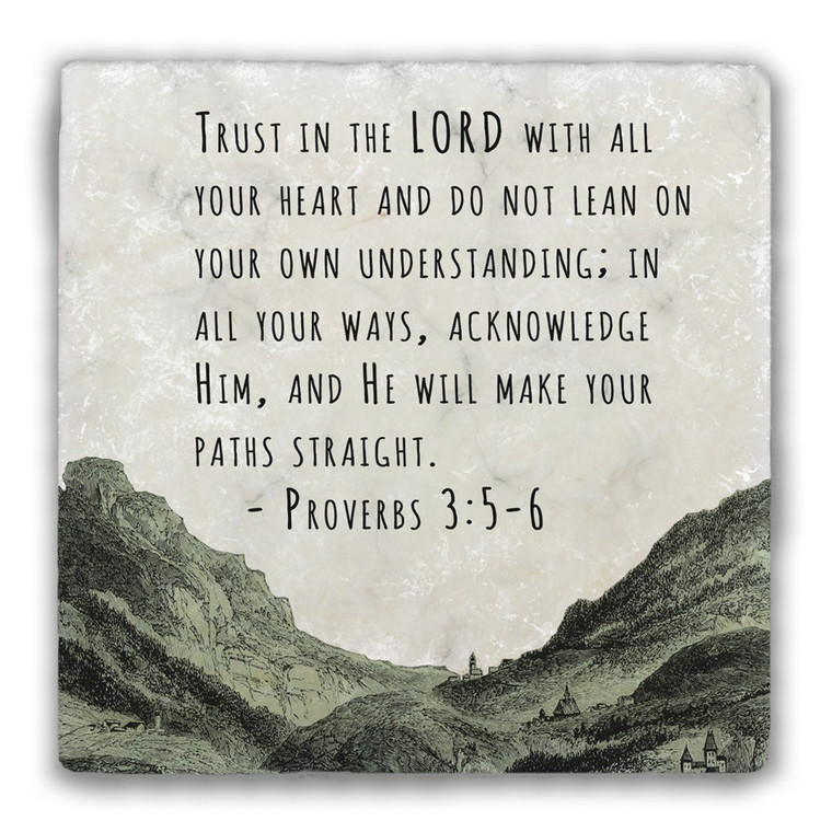 "Trust in the Lord" Tumbled Stone Tile