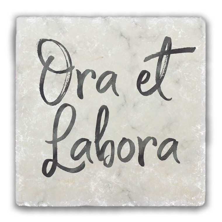 "Ora et Labora" Tumbled Stone Tile