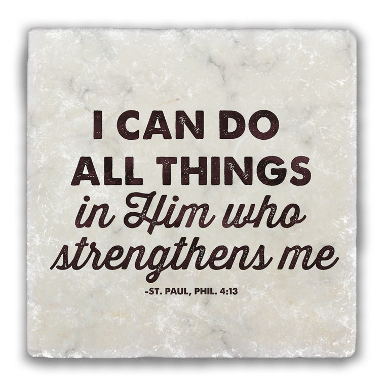 "I Can Do All Things" Tumbled Stone Tile