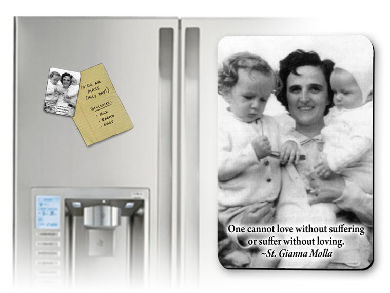 St. Gianna Molla (Black & White) Magnet