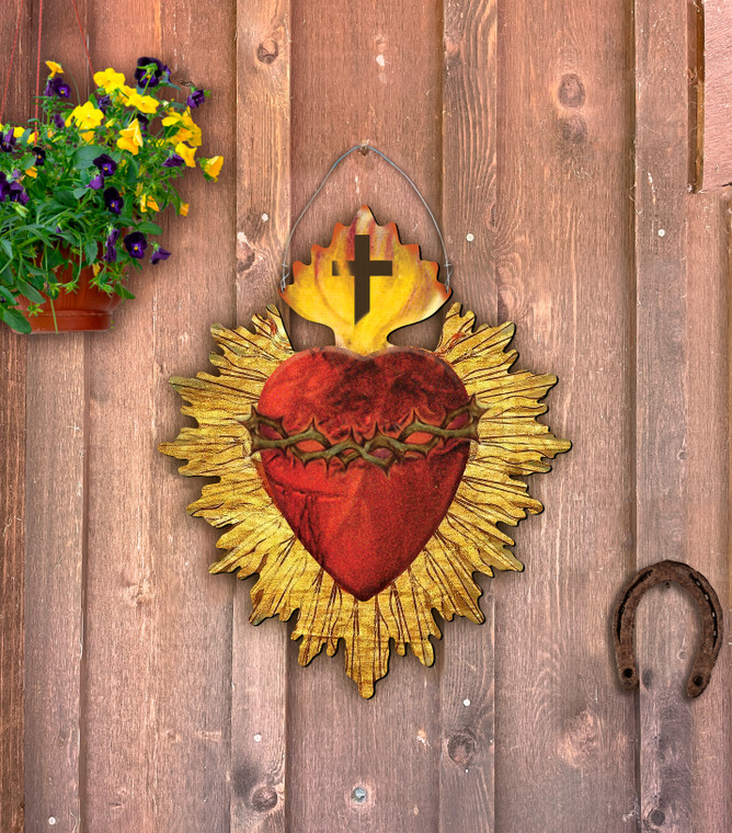 Sacred Heart Shrine Door Hanger