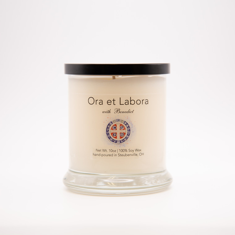 "Ora et Labora with St. Benedict" Incense Soy Candle
