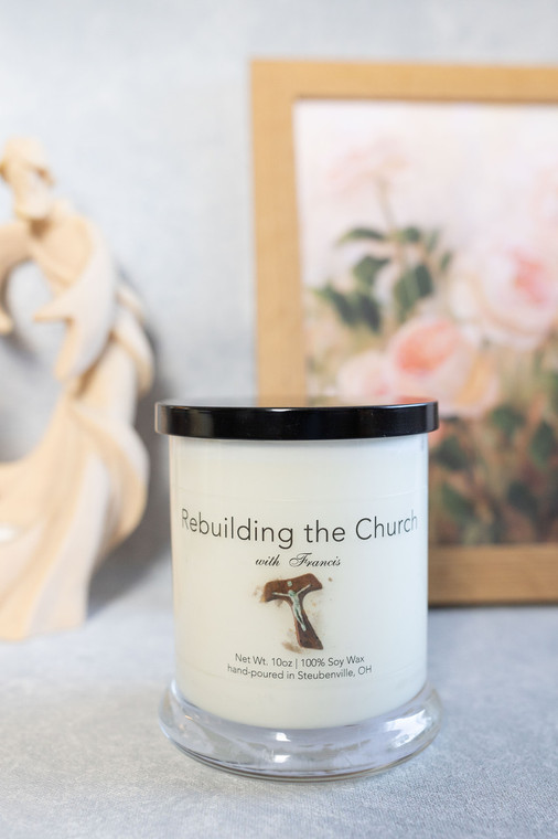 "Rebuilding the Church with St. Francis" Cypress and Bayberry Soy Candle "Rebuilding the Church with St. Francis" Cypress and Bayberry Soy Candle