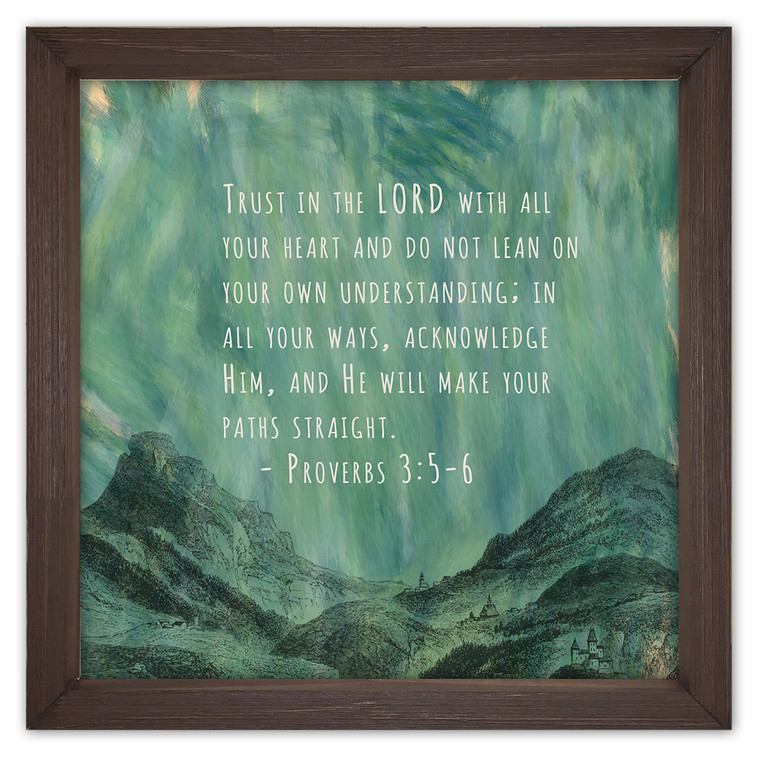 Proverbs 3:5-6 Framed Quote