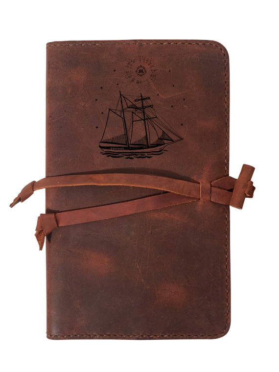 CORAGGIO Star of the Sea Rustic Leather Journal Cover