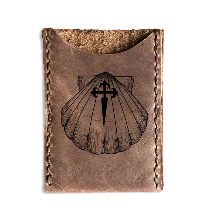 CORAGGIO Scallop Leather Card Holder