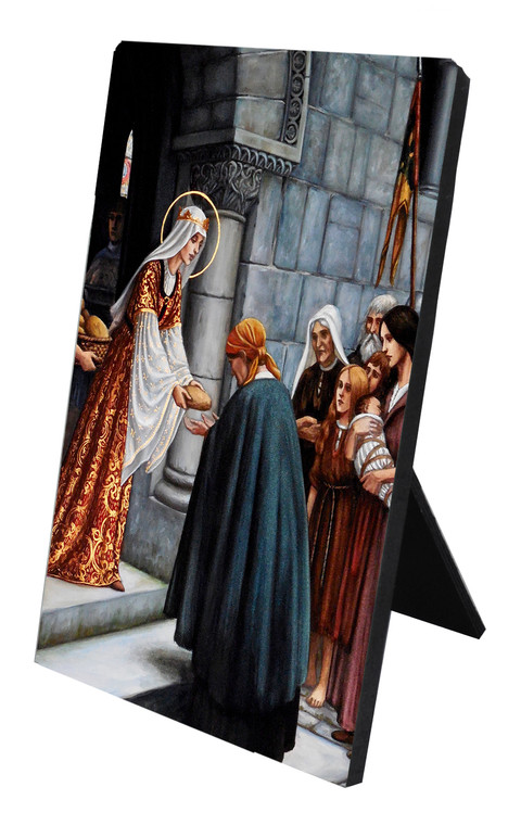 Theophilia St. Elizabeth Distributing Bread Desk Plaque