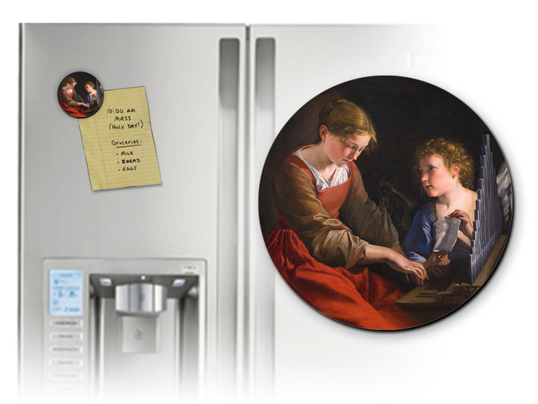 St. Cecilia Round Magnet