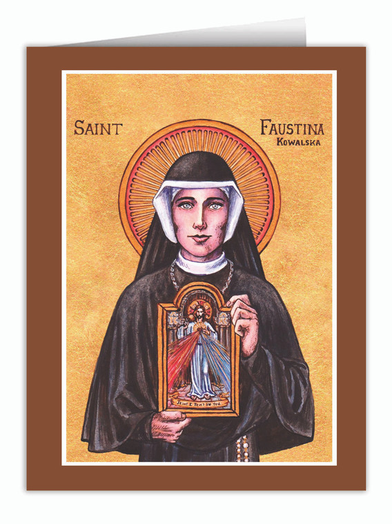 Theophilia St. Faustina Icon Note Card