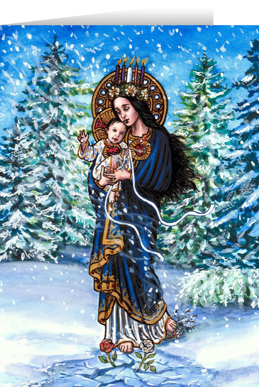 Theophilia Our Lady of the Snows Greeting Card