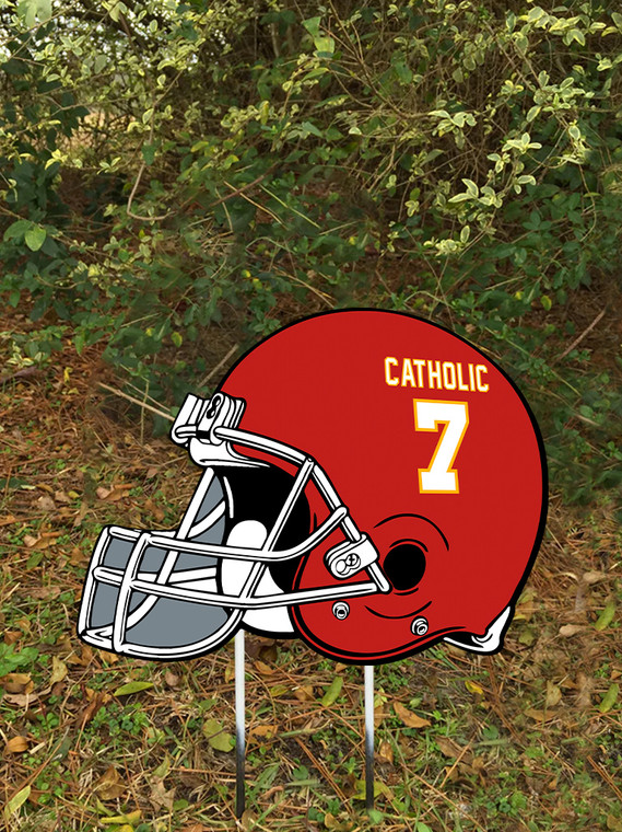 # 7 Football Helmet Yard Stake