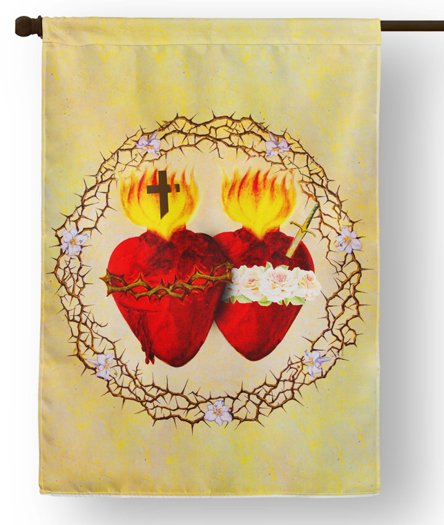 Sacred and Immaculate Hearts House Flag