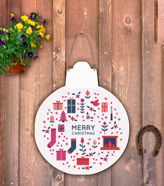 Outdoor Metal Art "Merry Christmas" Ornament Outdoor Metal Art "Merry Christmas" Ornament