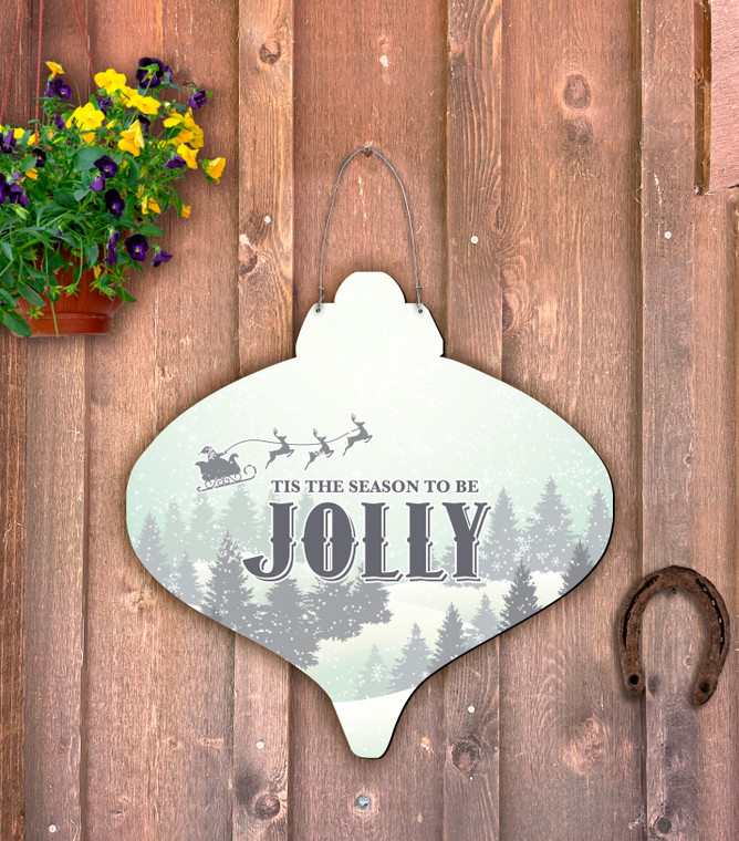 Outdoor Metal Art "Tis the Season" Ornament