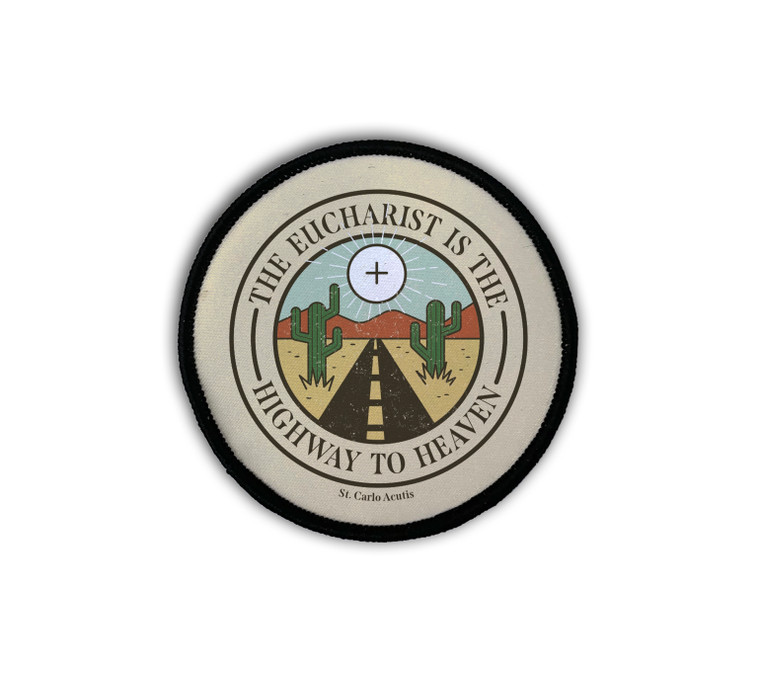 St. Carlo Acutis Quote Circle Iron-On Patch