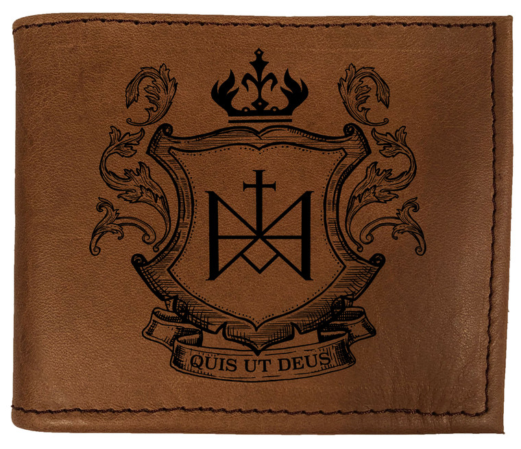 CORAGGIO St. Michael the Archangel Bi-Fold Leather Wallet