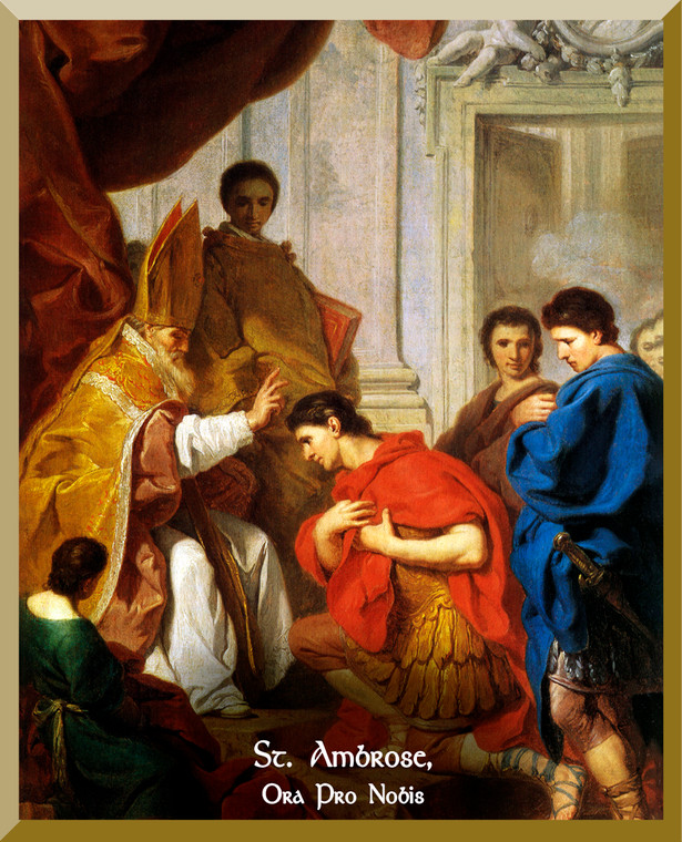 St. Ambrose Wall Plaque