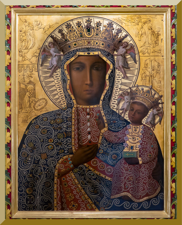 Black Madonna of Czestochowa Icon Wall Plaque