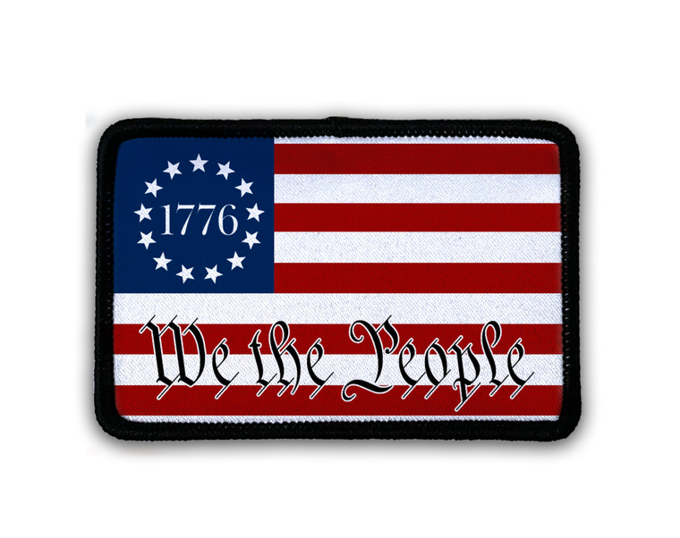 1776 USA Flag Rectangle Iron-On Patch 2